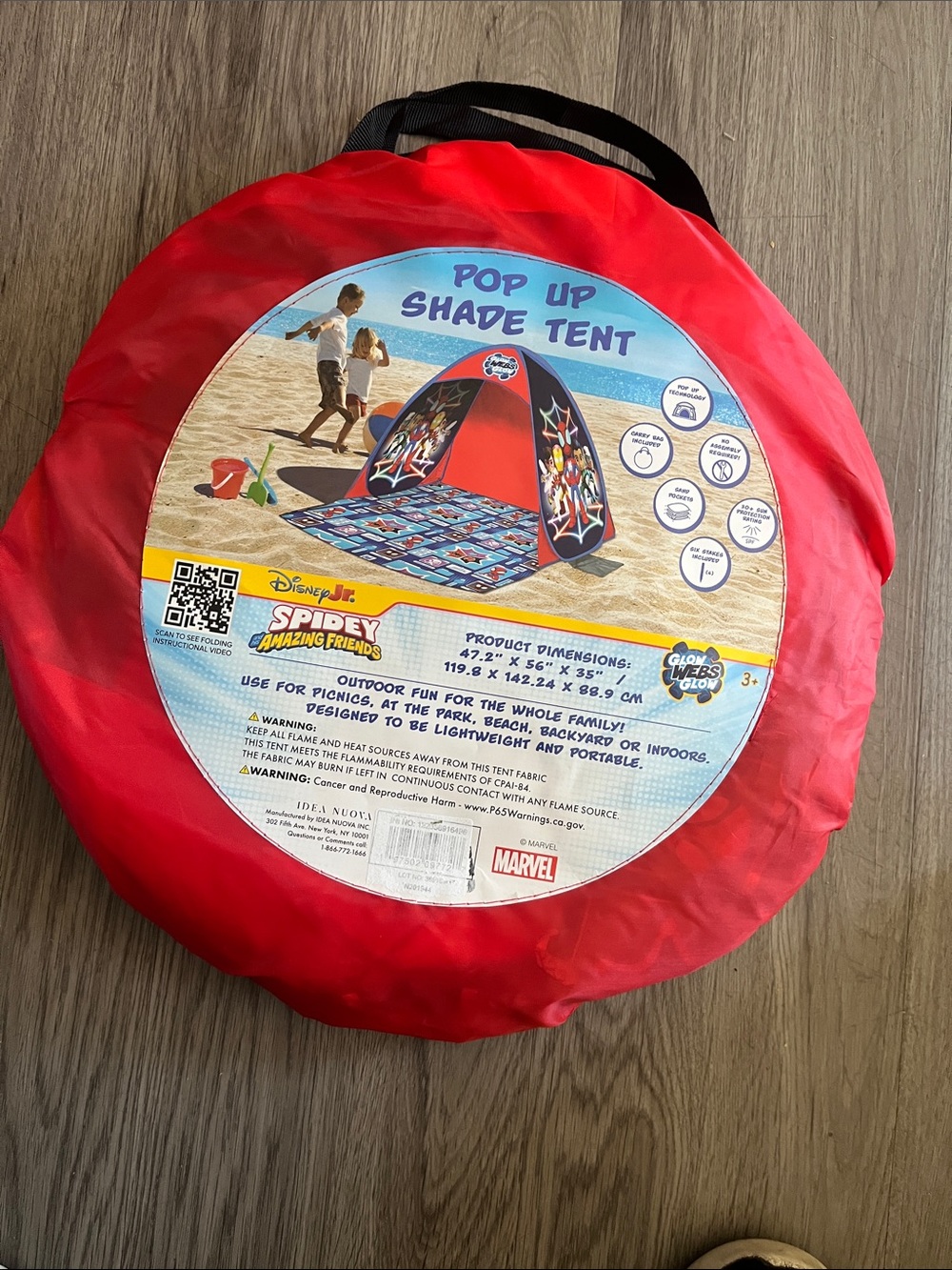 Marvel Spidey Pop Up Shade Tent - Red & Blue